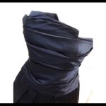 BCBGMAXAZRIA Blue Satin Dress Strapless Mini Pleats Bodycon 4 Photo 2