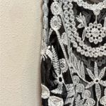 Textured Lace Knit Top Crochet Overlay Large Style Apparel Black Photo 1