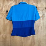 Vintage 80s Prophesy Sag Harbor Short Sleeve Blue Suit Short Sleeve Blazer Sz 8 Photo 3