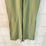 Athleta Sage Green Elation Ribbed V Back Cropped Flare Leggings Size Small Photo 3