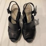 🍂 DELMAN Black Leather Peep Toe Block High Heels Women 8 4.5” heels Photo 11