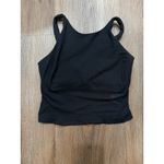 Lululemon Black Ribbed Cropped Tank Top Size 2 Racerback Athleisure flaw Photo 2