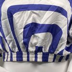 Worthington Blouse Women's Petite Small PS Round Neck Satin Cropped Geometric Photo 1