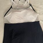 Lorna Jane Womens Size M Navy Blue / White 2 in 1 bra and top Photo 5