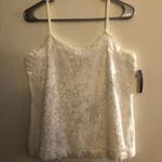 No Boundaries  Womens Crushed Velour  Cami Top Size Medium 7-9 Juniors Ivory NWD Photo 0