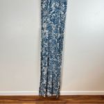 Anthropologie  Pixley Brand Blue and White Leaf Pattern Rayon Maxi Dress Small Photo 5