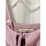 Xirena Striped Sleeveless Pleated Tie Front Midi Dress Purple/Pink Womens Medium Photo 4