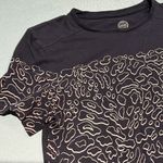 Tory Burch Navy Blue T-shirt leopard print Size Small D40 Photo 3