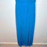 Jenny Yoo  Chiffon Knit Bridesmaid Dress in Ocean Blue Size 12‎ NWT Photo 5