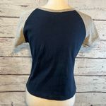 NFL New England Patriots Cropped T-Shirt Blue/Gray-Large Photo 1