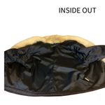 VINTAGE 1980'S GREG BELL BLACK LEATHER WITH FOX FUR COLLAR COAT (L) Size L Photo 8