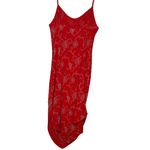 Natori Vintage  Jose Red and white slip dress with a floral pattern Photo 1