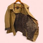 Cute camel tan leopard lined rain jacket Vintage 80’s Photo 0