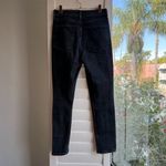 AGOLDE 'Nico' distressed high rise button fly slim fit jeans in black size 25 Photo 7