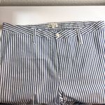 Madewell NWT Emmett Wide-Leg Crop Pants in Herringbone Railroad Stripe Size 36P Photo 7