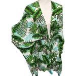 BCBG Cover Up Womens Small Medium Green Tropical Beach Cruise Hawaiian Swim Photo 2
