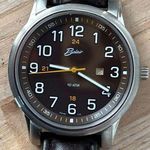 Belair Rare Ladies Watch Brown Dial Brown Leather Strap White Stitching Date NWT Photo 1