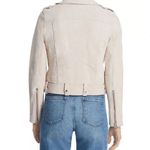BLANK NYC White Sand Suede Leather Moto Cropped Jacket Used Medium Photo 12