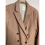 Anthropologie  Maeve Oversized Blazer Jacket Size Small Double Breasted Brown Photo 6