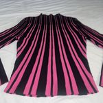 Cyrus Black Pink Mock Neck Long Sleeve Blouse M Medium Y2K Photo 1