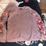 American Eagle Floral Sweater Photo 1