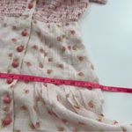 Vintage Dalani smocked fruit pink fruit button shirt dress sz 6 Photo 3
