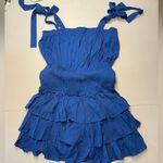 Mixology Blue Tie Sleeve Dress Size M Photo 0