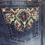 Miss Me Jeans Mid Rise Easy Crop Rhinestone embellished Women’s Sz 30 Dark Wash Photo 2