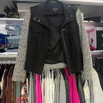 Ella Moss black white ikat tribal sleeve button down jacket XS Photo 5