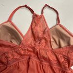 AUDEN Women's Intimates Size Medium Peach‎ Lace Racerback Lingerie Babydoll Orange Photo 3