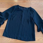 J.Crew Drapey Crepe Tiered Bell Sleeve Top Black Size 6 Photo 0