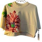 Spirit Jersey Isla Bonita Floral Crop Top, Size M, New with tag Photo 0