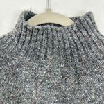 Blu Pepper  Gray Knit‎ Mockneck Sweater Women's Small Casual Winter Chunky Knit Photo 4