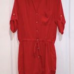 Glam red shirt dress size small Photo 1