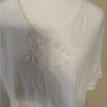 Oh My Gauze White Embroidered Tunic Boho Linen Size 2 Top Dress Casual Photo 3