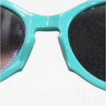 1960s Vintage Aqua Blue Mod Sunglasses Riveted Round Frame Retro Mod Eyewear Photo 12