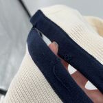 J.Crew Womens Cream Emilie Contrast Trim Ribbed Cardigan Size XXL Red Photo 10