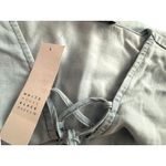 White House | Black Market  Lace-Up Light Denim V-Neck - Women's Size Small NWT Photo 3