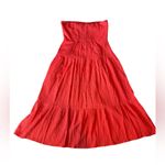 THML  Strapless Red twist‎ bow bandeau midi dress Size L Photo 1