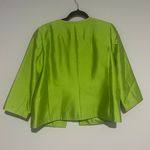 Talbots NEW NWT  Bright Green Silk Blazer Jacket Photo 2