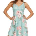 Flora Nikrooz 2-Pack V-Neck Lightweight Soft Lace Trim Chemise XL Navy Floral Photo 1