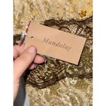 NWT Mandalay Champagne Gold Lace Beaded Sequin Long Mermaid Evening Gown Women 8 Photo 11