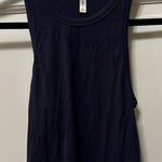 Aritzia Sunday Best‎ Navy Blue Rib Seamless Crew Tank Size M Photo 0