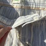 Anthropologie Seashore Striped Linen Blend Pants Size XS White Blue Drawstring Photo 3