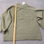 Love Riche  Sweater Womens 1X Green Long Sleeve Chunky Knit Round Neck Sweater NEW Photo 2
