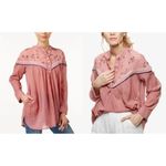 Free People  Hearts And Colors Printed Top / Shirt Women's Blouse Size Small Photo 12