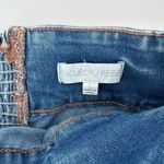 Denim Strapless Tube Top Womens Large Bustier Corset Belted Zip Blue Photo 5