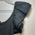 Altar'd State Elegant Black Bodysuit Ruffle Sleeves Women’s Large Minimal basic Photo 1