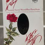 NEW Vintage Lortay Lord & Taylor Luxury Lycra Control Top Pantyhose Jet Black Photo 0