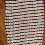 ZARA  Knit Pants Small Striped Stretchy High Rise Kick Flare Bootcut Lettuce Hem Photo 1